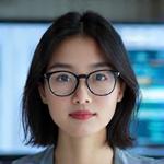 眼鏡をかけたAI・データサイエンティストのポートレート